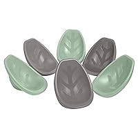 Vista 13 de ECR4Kids Asiento de piso con forma de hoja, silla basculante, gris, juego de 6 piezas