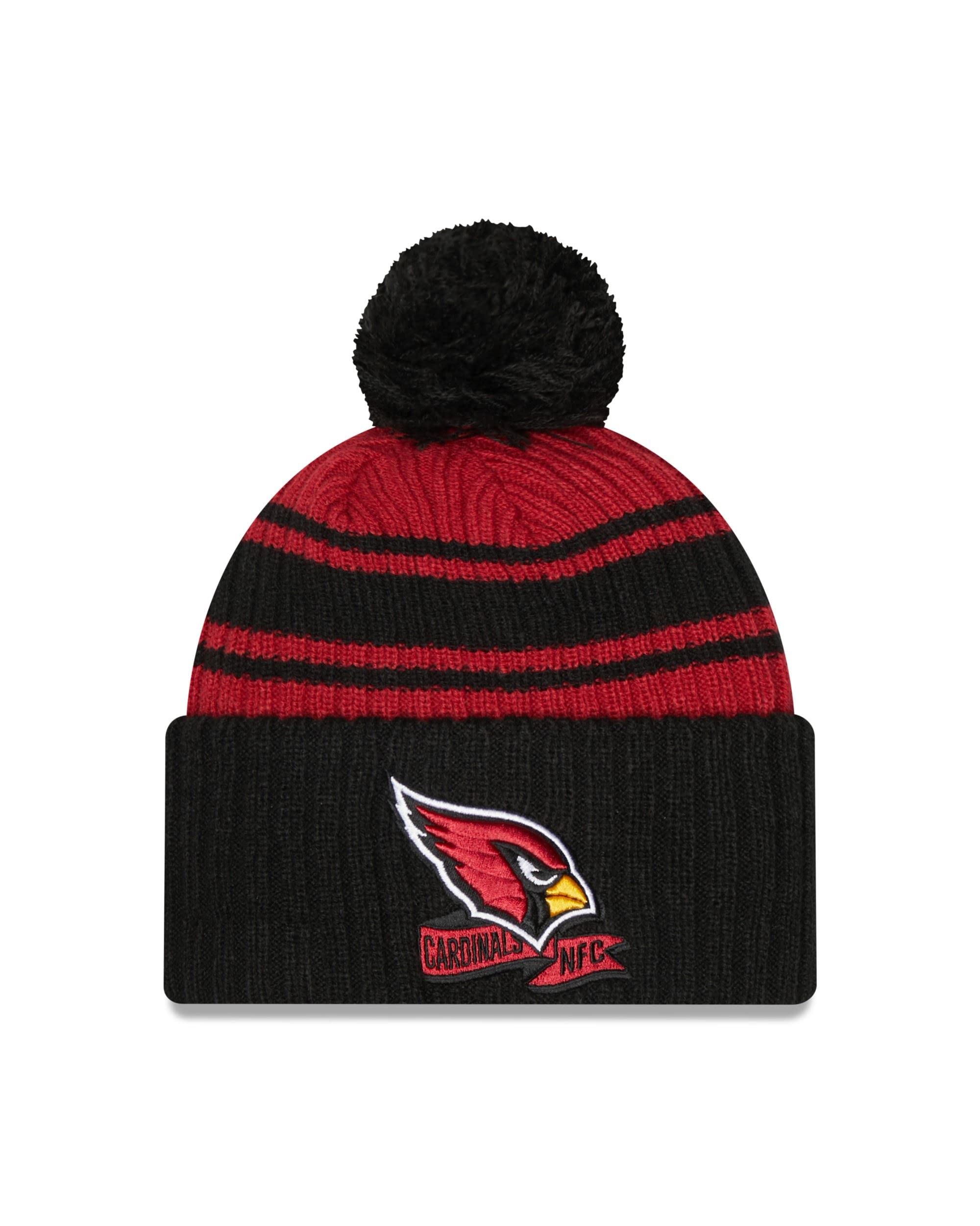 New EraNew Era Men's Cream/Black New Orleans Saints 2022 Sideline Sport Cuffed Pom Knit Hat