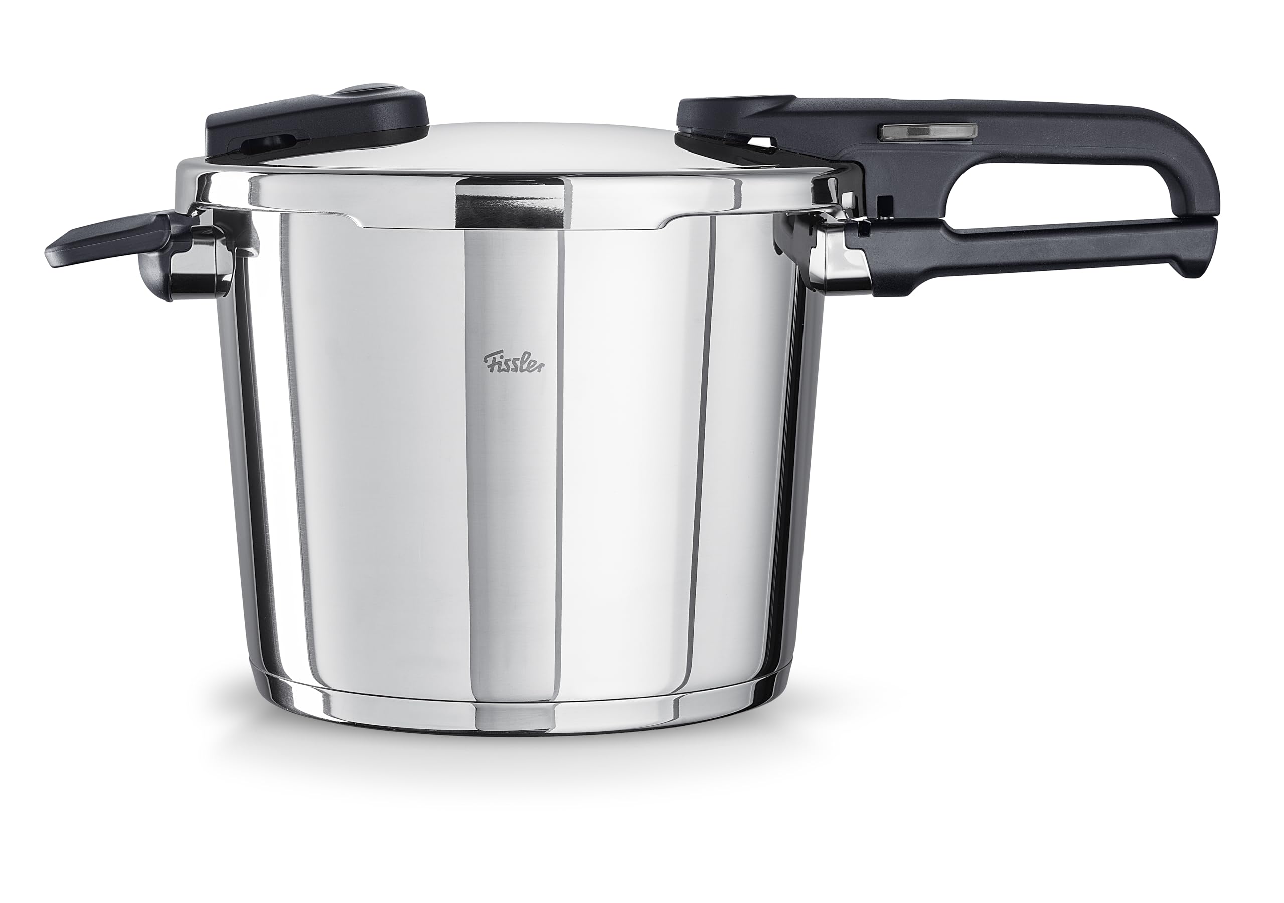 Fissler Vitaquick Premium, Set di Pentole A Pressione, 3 Pezzi 2 Casseruole con Coperchio in Metallo da 3.5 E da 6 Litri, 1 Coperchio Supplementare in Vetro, Compatibile Induzione