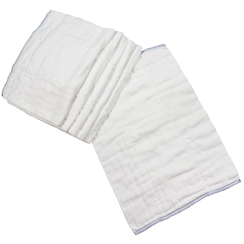 Vista 3 de OsoCozy Pañales de tela blanqueada para bebé, tamaño 2 (15-30 libras), suaves, absorbentes y duraderos, 100% algodón natural, nuestra calidad