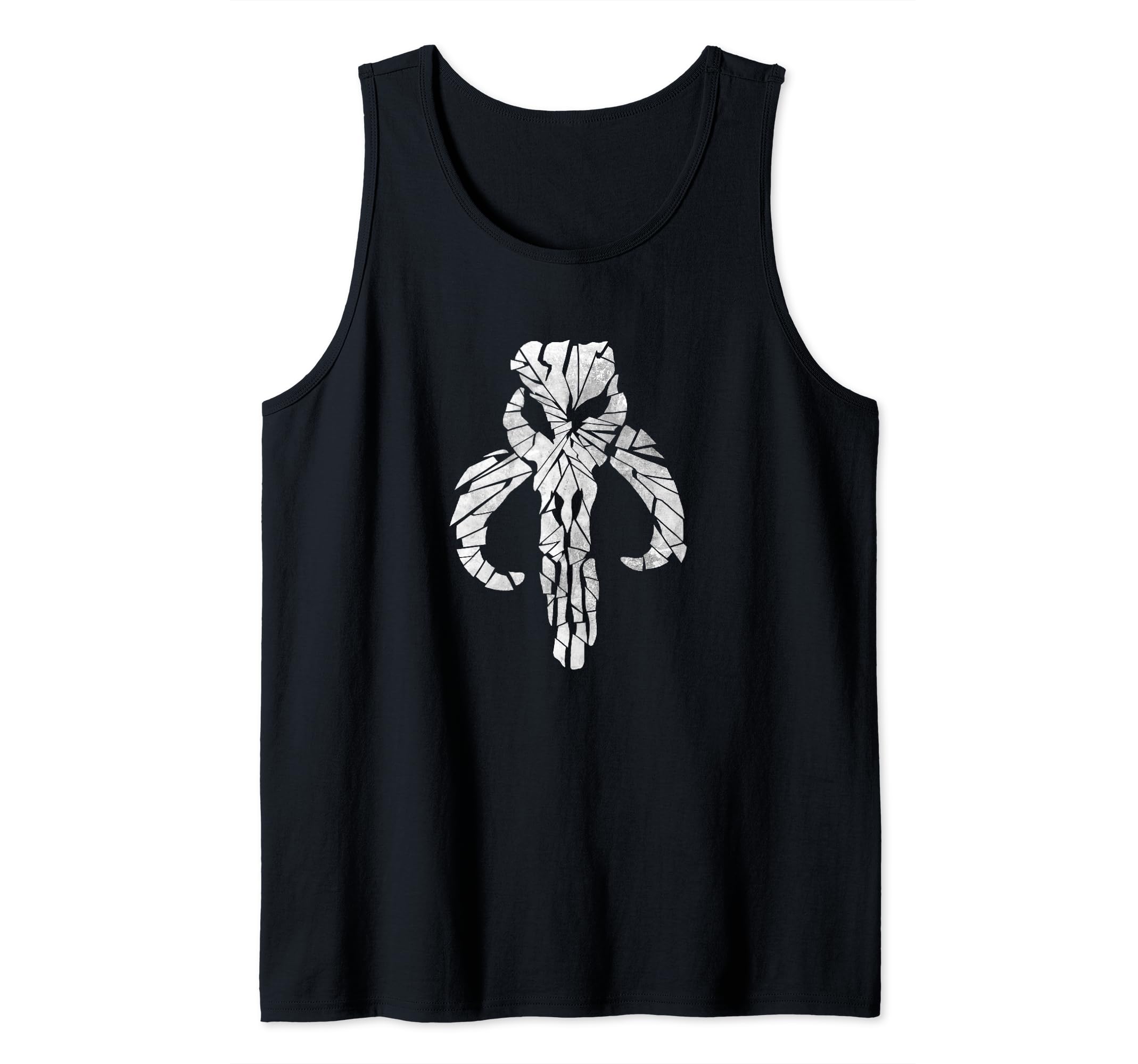 Star Wars Mandalorian Warriors Clan Shattered Skull Tank Top, Black