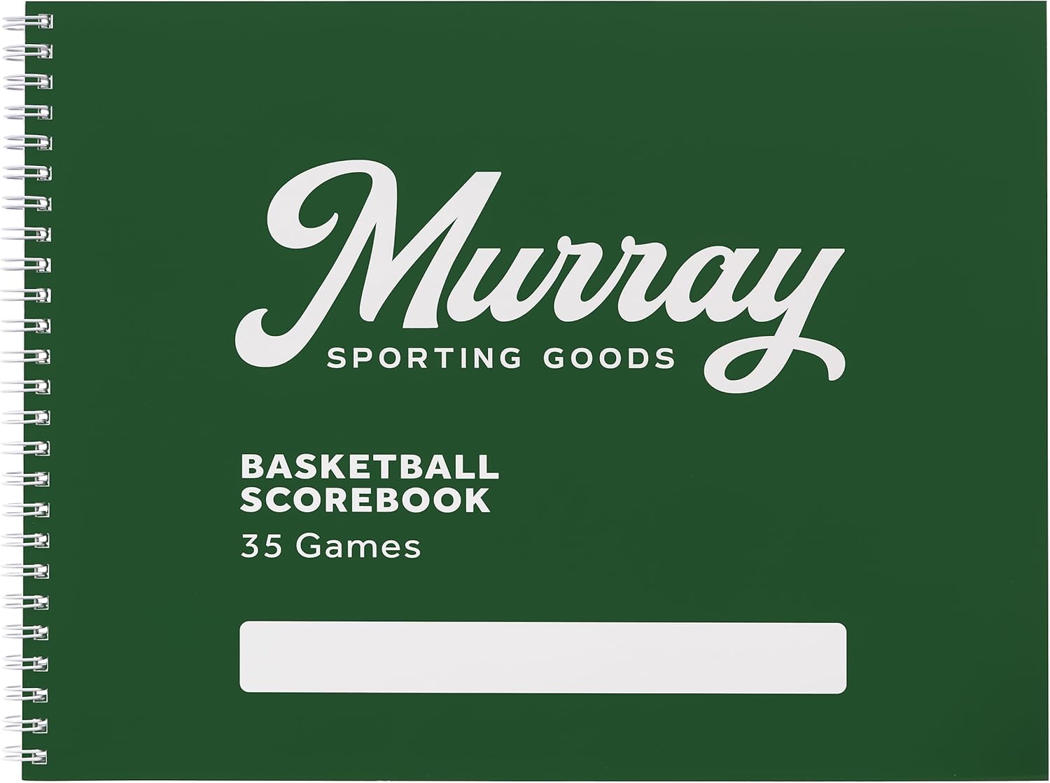 Murray Sporting Goods Classic Basketball Scorebook - 35 Games Green Score Keeper Book | Stat Tracker Scoresbook for Youth Basketball