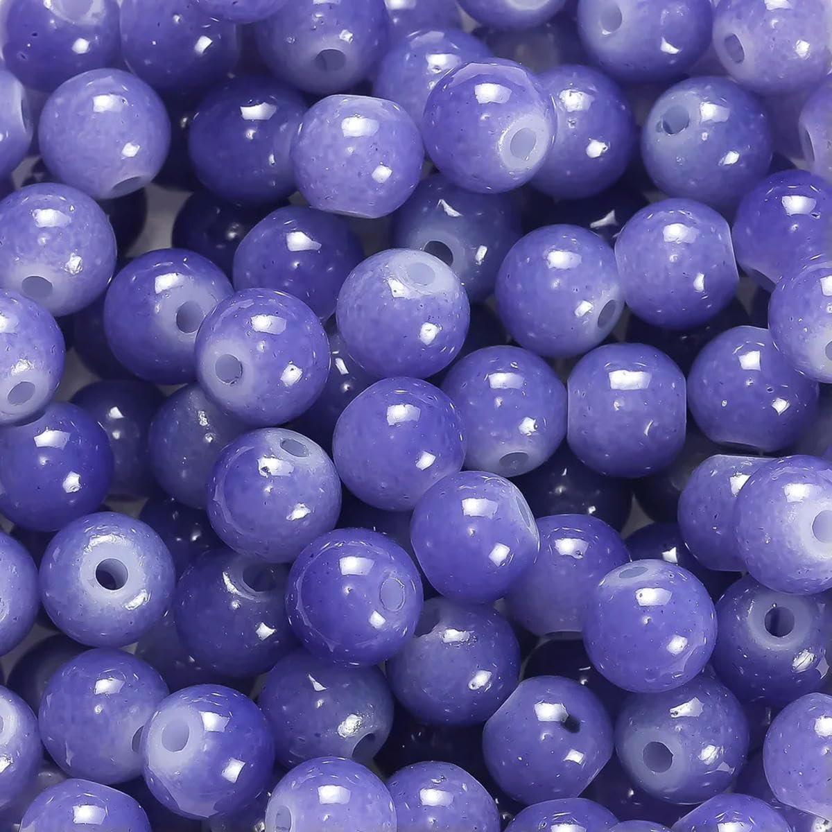 HUIOYG 200pcs/lot 6mm Glass Beads for Jewelry Making DIY Bracelets Keychain Craft