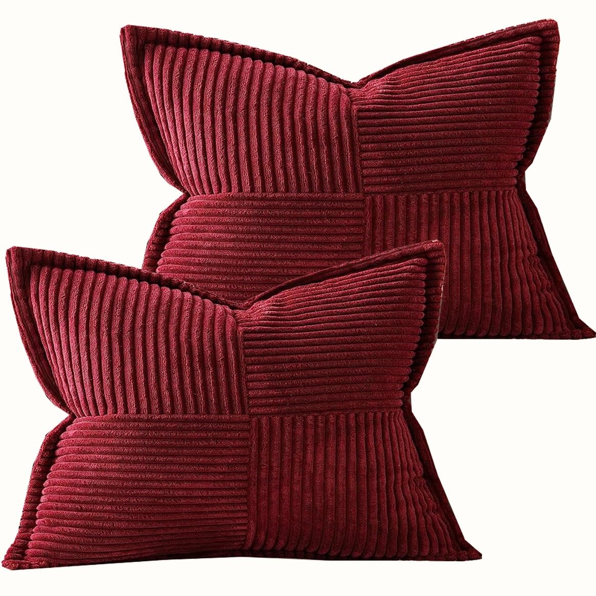 Miecoae A12 Corduroy Soft Decorative Pillow Case 50X50 50X80 70X70 Cm Square Rectangle Cushion Covers Throw Pillow Cover, Home Decorations For Sofa Couch Bed Chair(,50X80cm 2Pack)