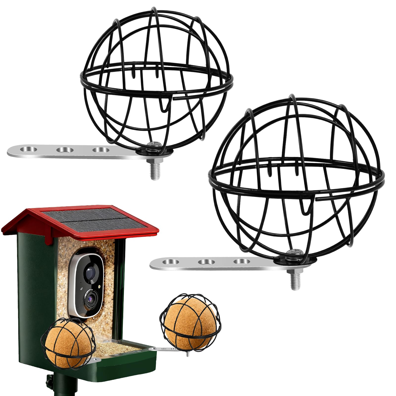 Support boule de suif en métal pour observation des oiseaux de jardin
