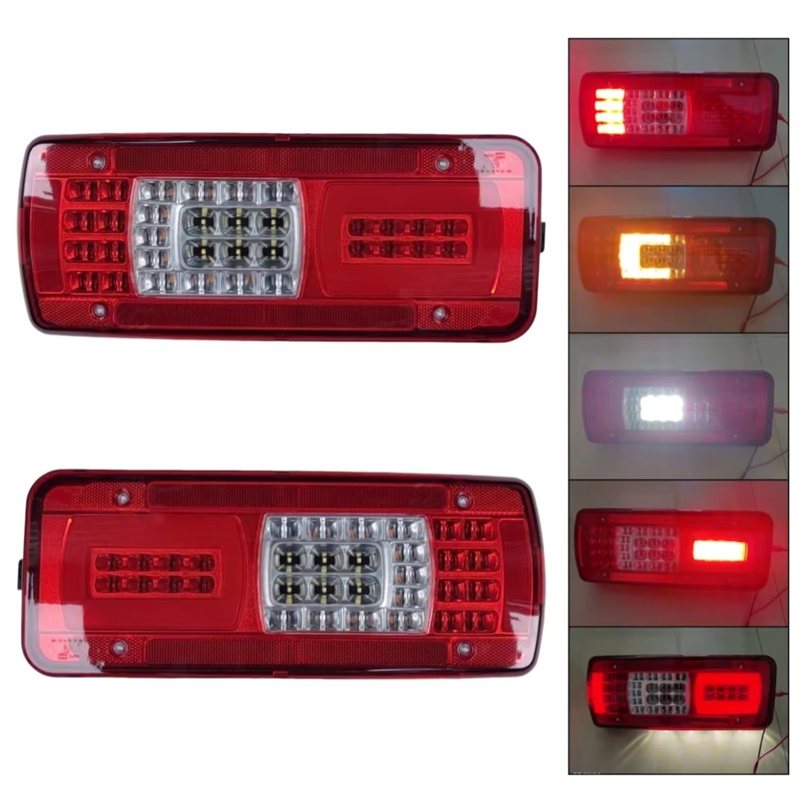 Piloto trasero Faro Trasero LED 24 V Para Iveco Para Stralis Para Trakker Años 2016 Posteriores Luz Trasera Sin Zumbador Luces Traseras(Right)