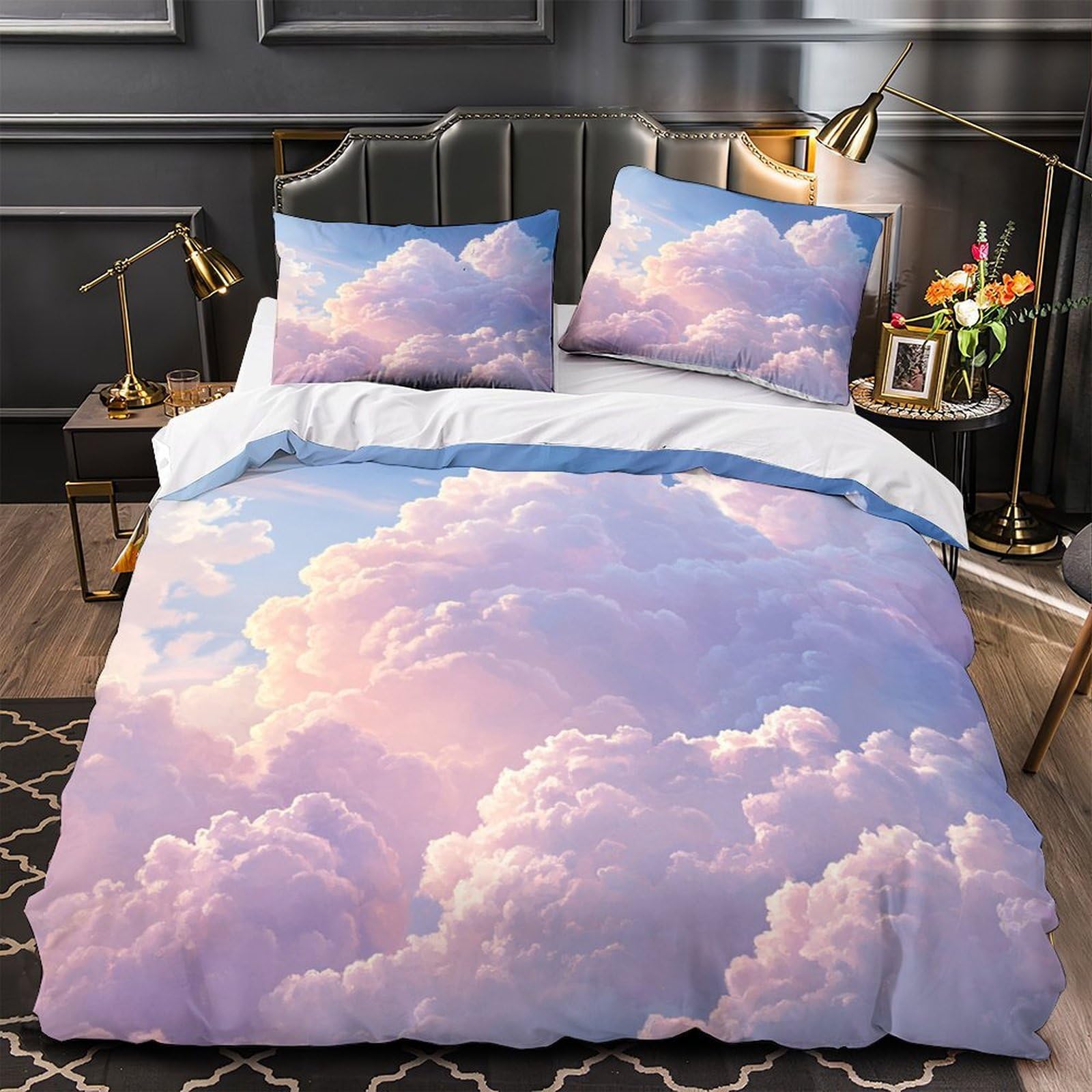 Housse de couette ciel pastel 3d pour transformer la chambre d'enfant en nuage