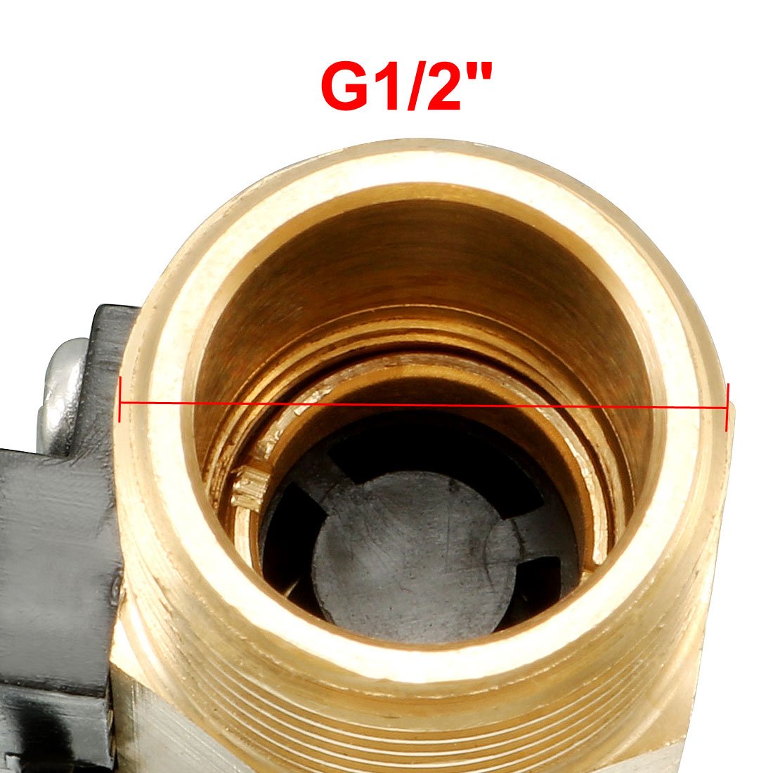 sourcing map G1/2" Capteur débit eau liquide commutateur capteur liquide effet Hall laiton DC250V 70W1-30L/min