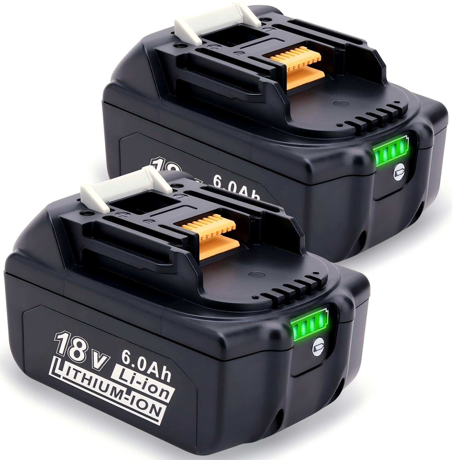Upgraded 6.0Ah 18V Replace Compatible with Makita 18V Battery, Compatible with Makita BL1860B BL1850B BL1840B BL1830B BL1820B BL1815N Mower Drill 18-
