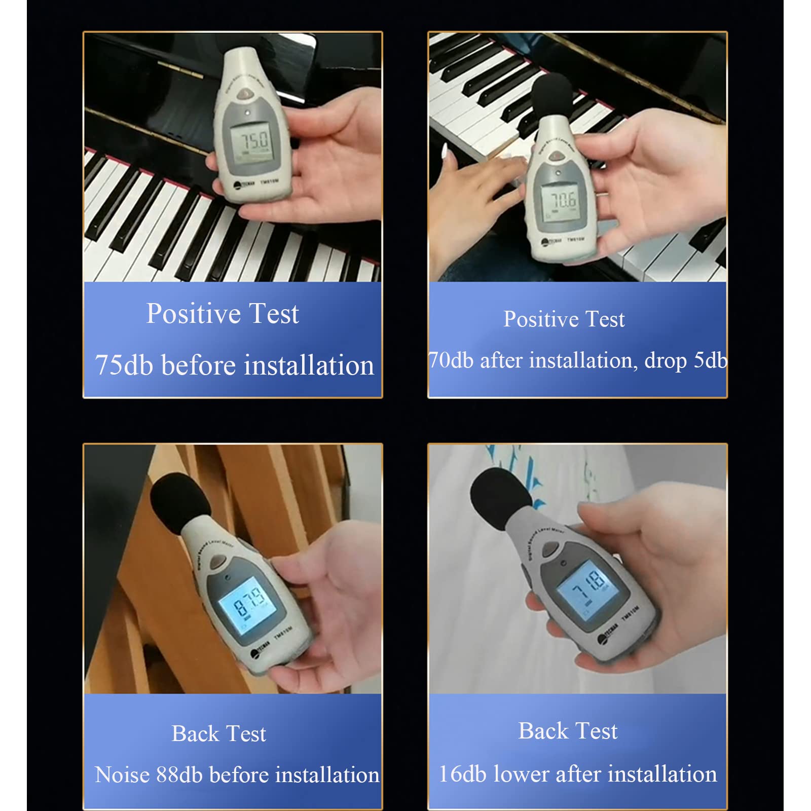 Pannello acustico per pianoforte Foglio di assorbimento acustico Riduzione del rumore Coperta Migliora la qualità del suono 150x130cm Dimensioni pianoforte verticale