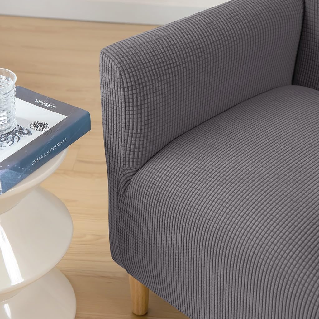 Armchair Slipcovers for Recliner Sofa Club Chair Slipcover Tub Chair Slipcovers Armchair Slipcovers Covers Soft Round Barrel Chair Covers Couch Covers with Elastic Bottom for Bar Counter Sofa
