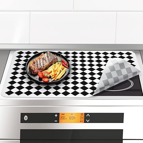 ZZM - Tapete protector de placa de inducción, protector superior de silicona para cocina, gran magnético, cubierta superior para estufa de vidrio,