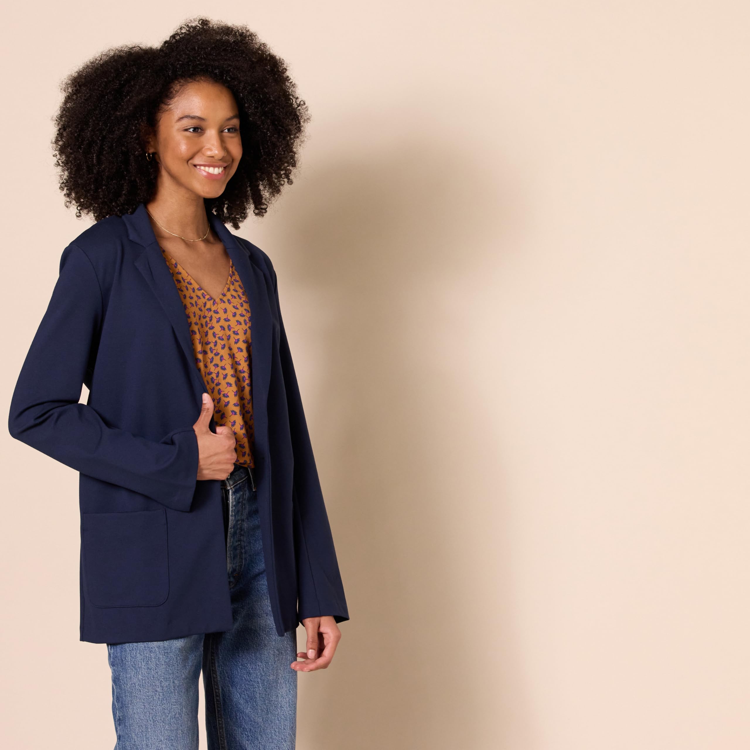 Womens Blazer Cotton Ponte Blazer EILEEN FISHER Women Blazer