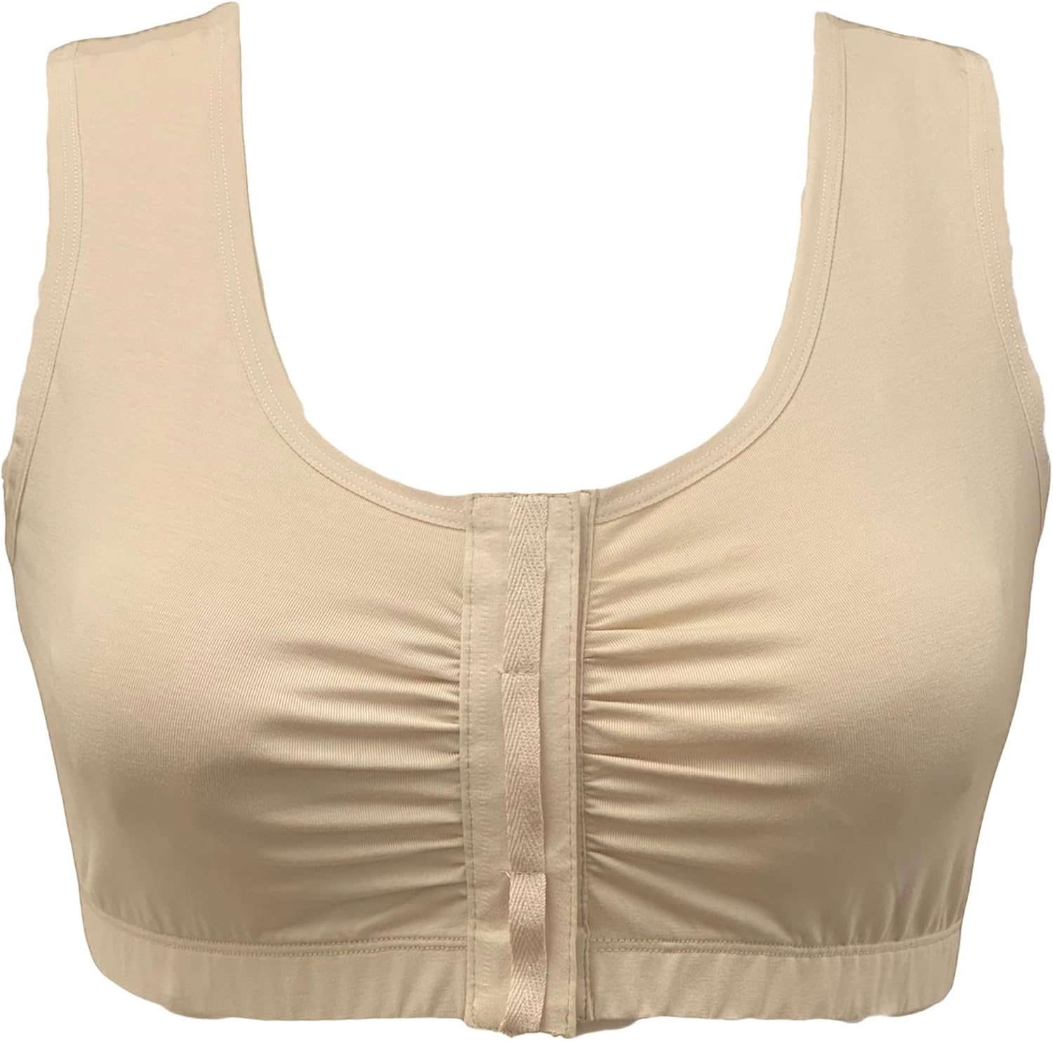 Adaptive Cotton Bra - Easy On Front Closure, Wide Straps,Elastic Underband