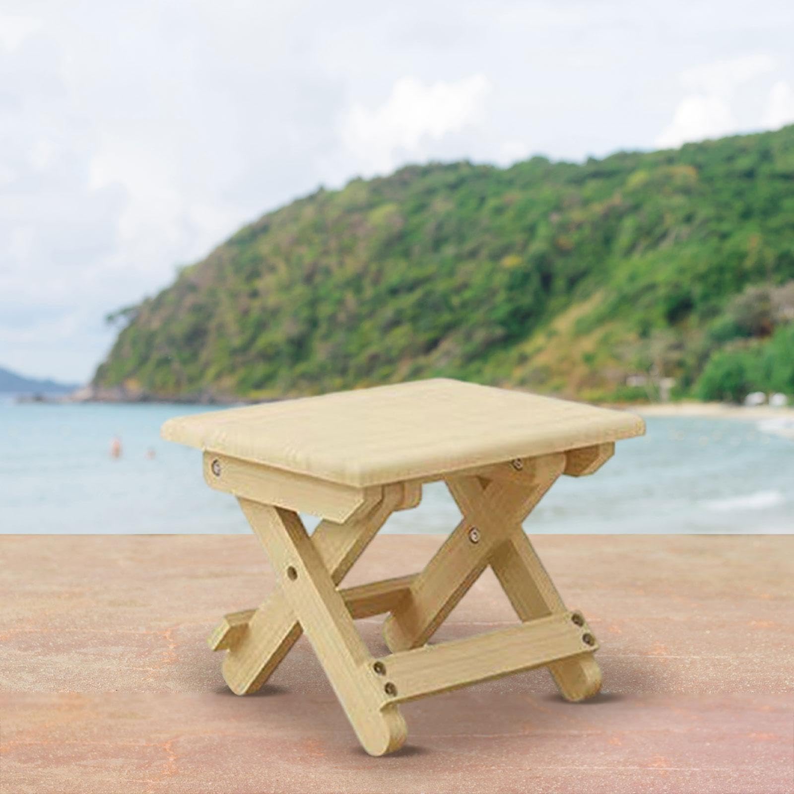 Yiju Folding Wooden Chair for Outdoor Activities 24x20x20cm with Crossbar Support, 1 Piece