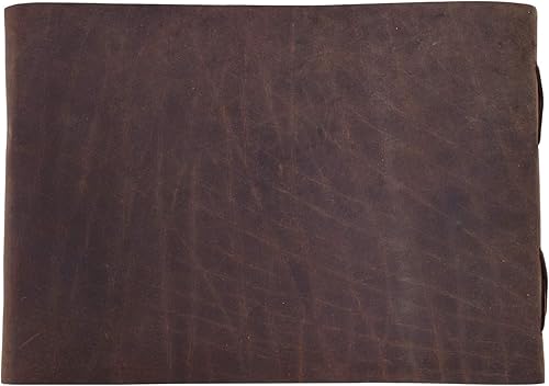 Miniatura 46 de Diario de viaje de cuero, cuaderno encuadernado vintage hecho a mano para hombres y mujeres, acabado antiguo, cuero de búfalo auténtico, papel