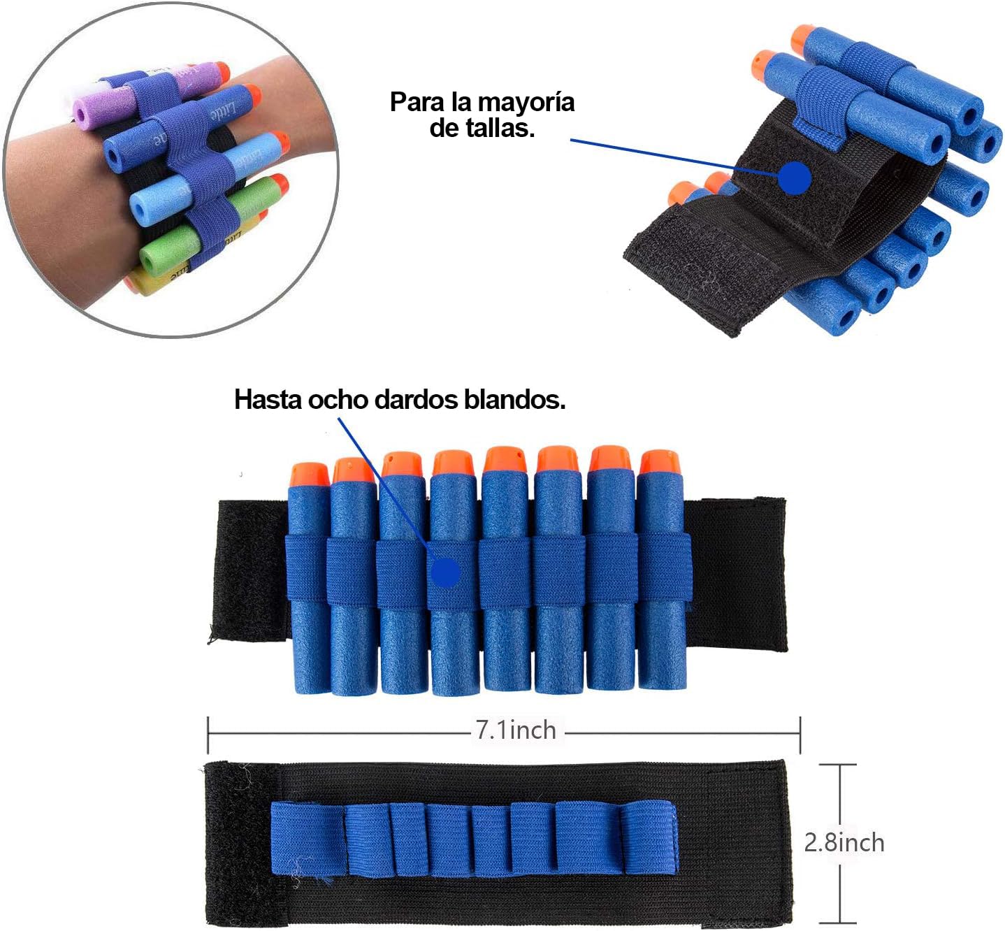 Kit Completo de 45Pcs para Strike Elite – Chaleco Táctico Ajustable para Niños + 40 Dardos, Máscara Protección, Gafas Seguridad, Cargador Rápido y Muñequera – Compatible pistolas N.E.R.F