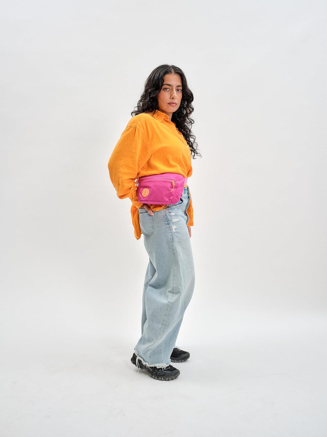 Baboon to the Moon Fanny Pack Full Size 3L Water Repellent Waist Bag Crossbody Belt Bag Lightweight Travel Everyday Bag for Men Women, Raspberry Fizz