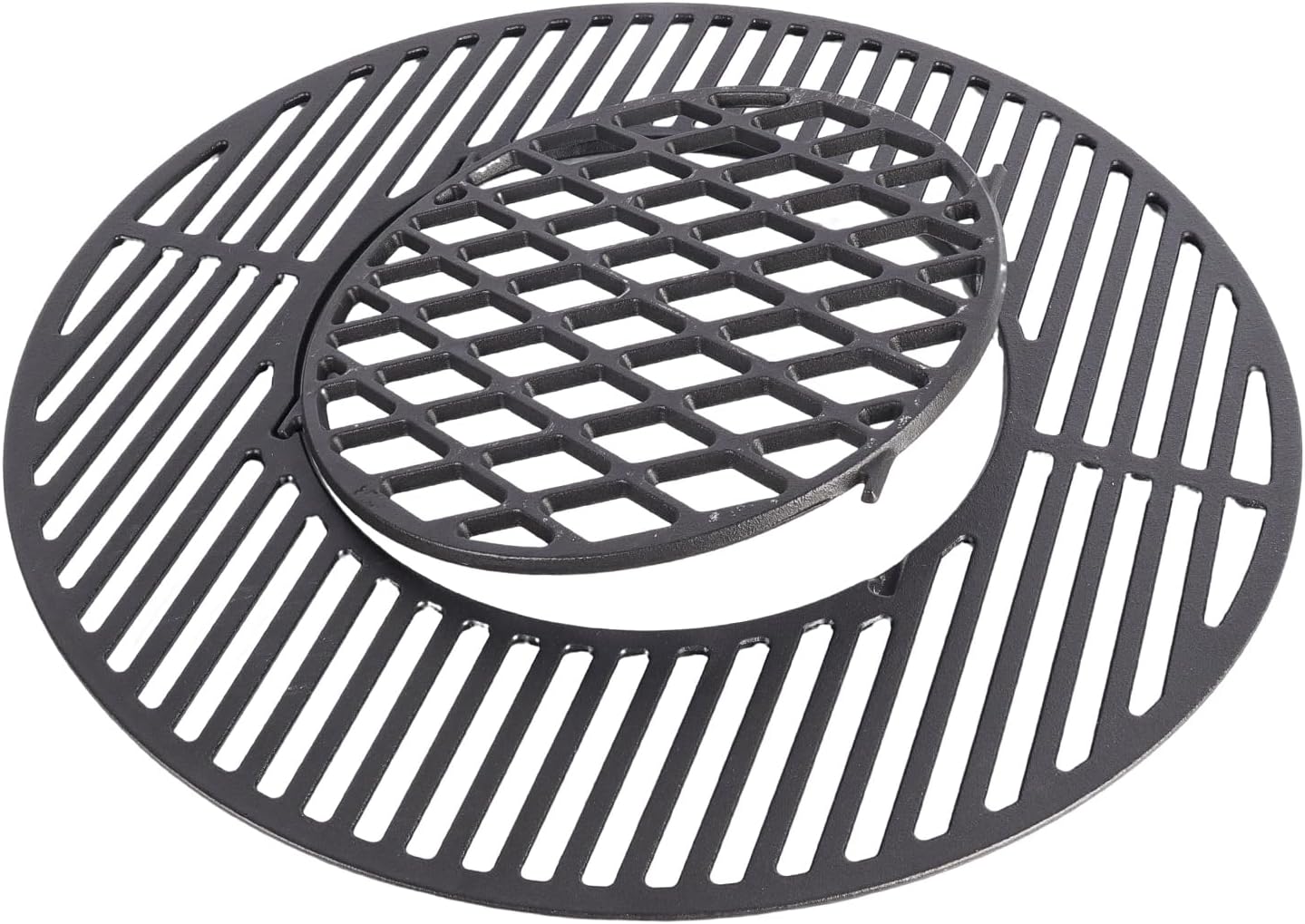 Cast Iron Grill Grate Replacement Parts for Weber 22" Kettle Charcoal Grills, Cooking Grids for Weber Gourmet BBQ System, One-Touch, Bar-B-Kettle, Master-Touch, Performer Charcoal Grill, 8835