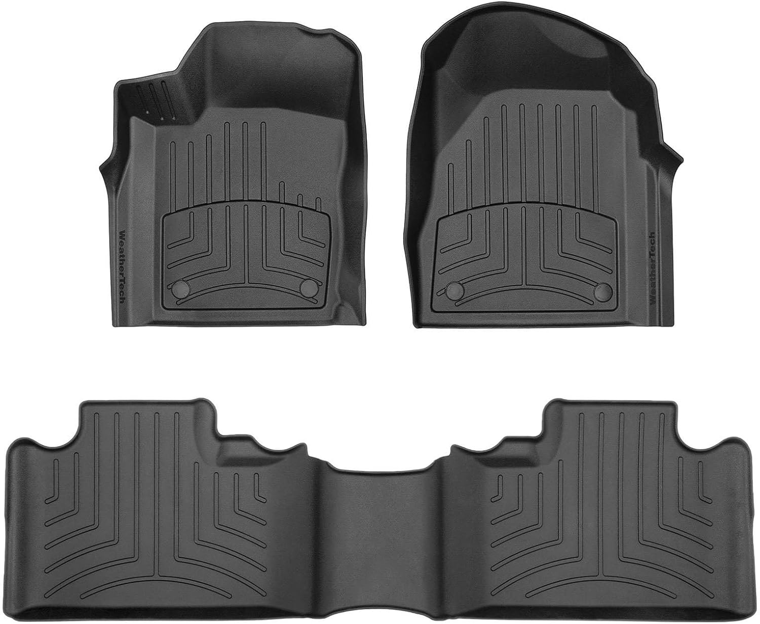 WeatherTech FloorLiner HP Custom Fit Floor Mats for Dodge Durango 1st & 2nd Row (449301IM-443244IM), Black