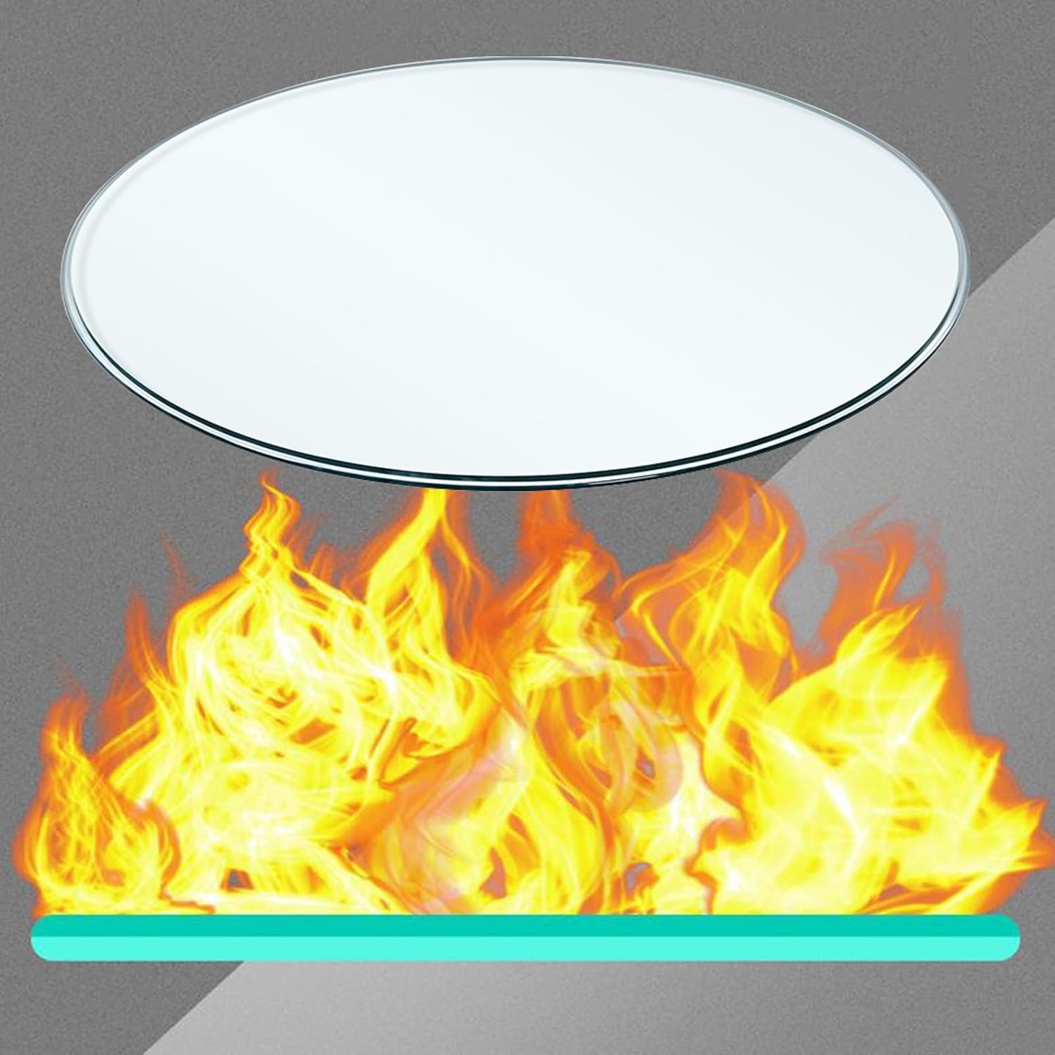 Tempered Glass Table Top Round 、DIY Patio Desktop Fully Transparent、Edge Polish Nicely Beveled 、for Dining Table, Patio, Coffee and End Round Table Heavy Glass top(65CM (25IN))