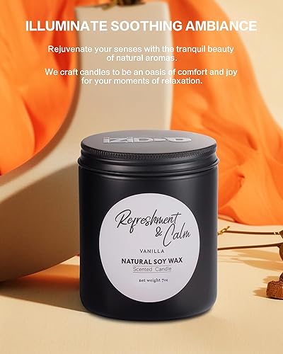 Miniatura 4 de IZIDDO Velas perfumadas, velas aromáticas para el hogar, 45 horas de combustión, velas de soja, alivio del estrés y velas de baño y cuerpo, velas