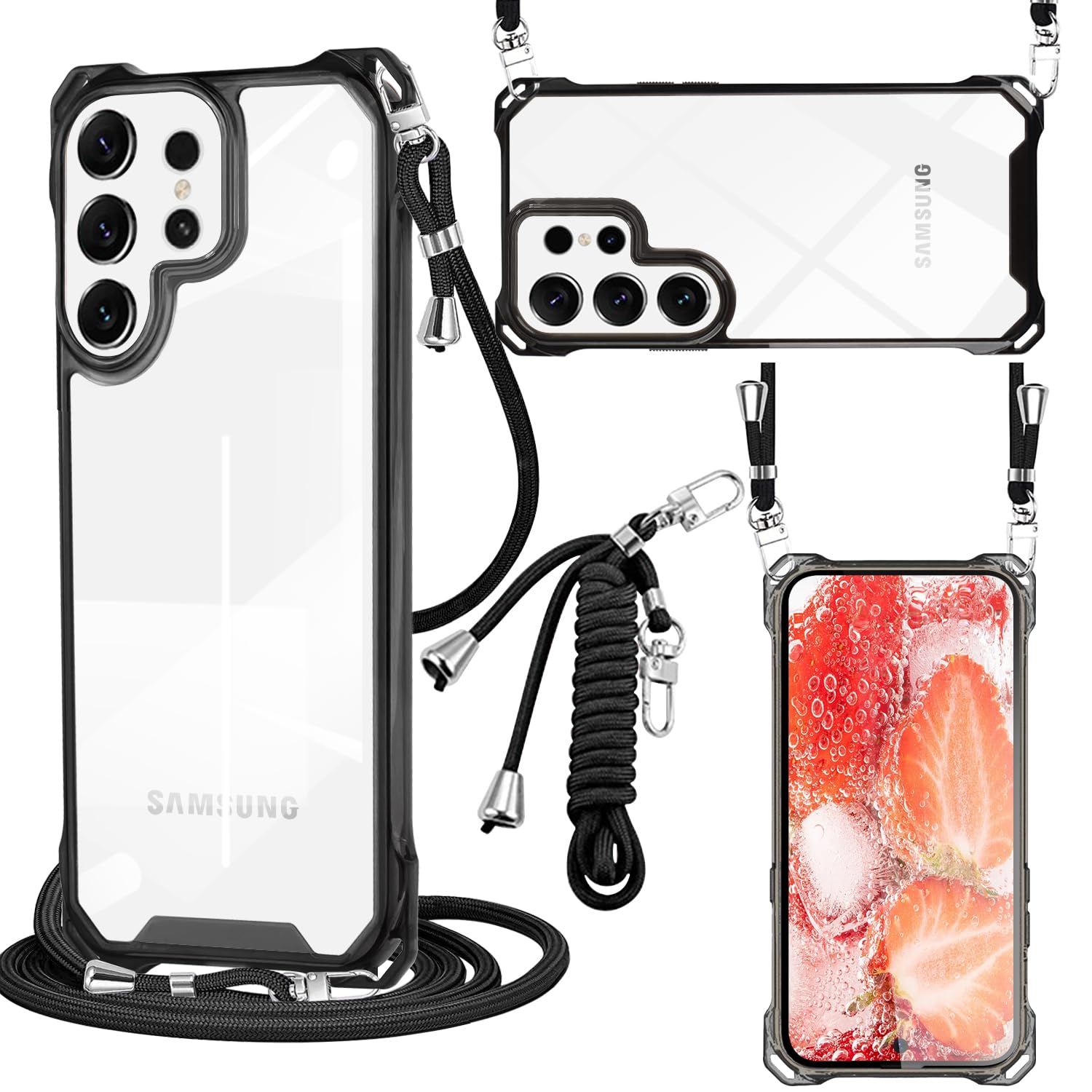 Galaxy S25 Ultra 256GB ケース付き Amazon.co.jp: 対応 Galaxy S25 Ultra ケース クリア PC ショルダー