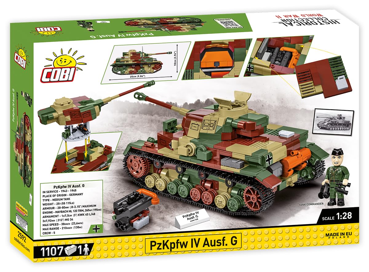 COBI Historical Collection World War II 2592 PZKPW IV Ausf.G 2592