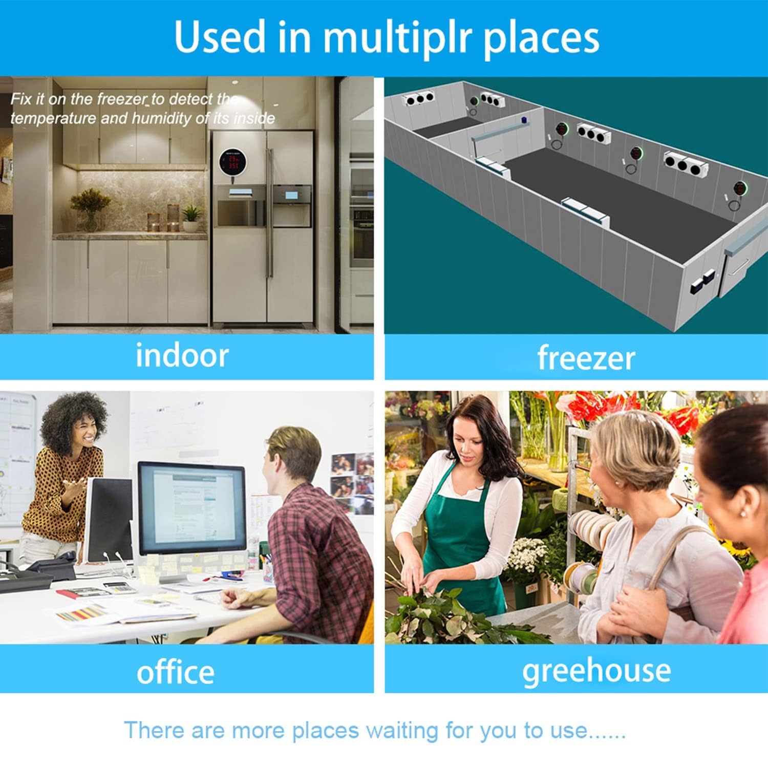 Tuya WiFi Temperature Sensor with Waterproof External Probe, Intelligent Temperature Monitor with Backlight, LCD Display, Rechargeable Battery, Refrigerator, Aquarium