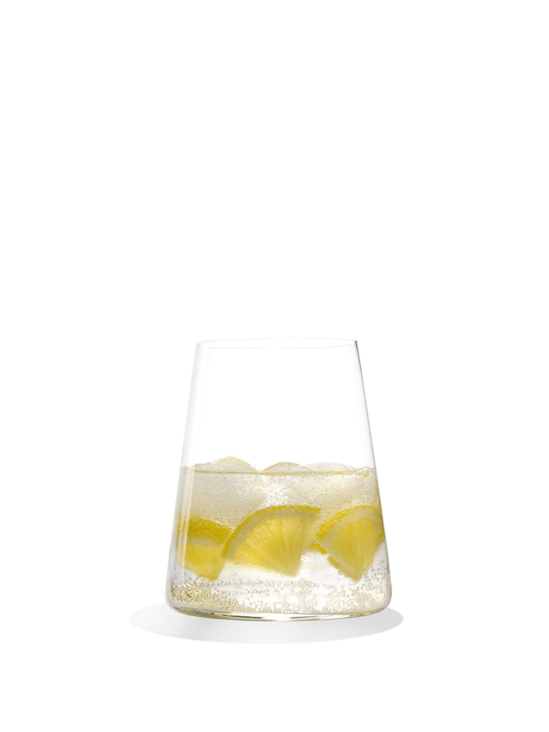 Stölzle Lausitz Weißweinbecher Power 6er-Set 380 ml – Moderne Weingläser ohne Stiel für maximale Aromaentfaltung – Flache Weißweingläser aus Kristallglas – Spülmaschinen- & Stoßfest, Made in Germany