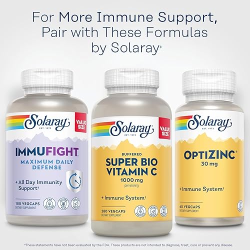 Miniatura 6 de Solaray Vitamina C tamponada Super Bio de 1000 mg, vitamina C de liberación temporal de dos etapas con bioflavonoides, suplemento de apoyo