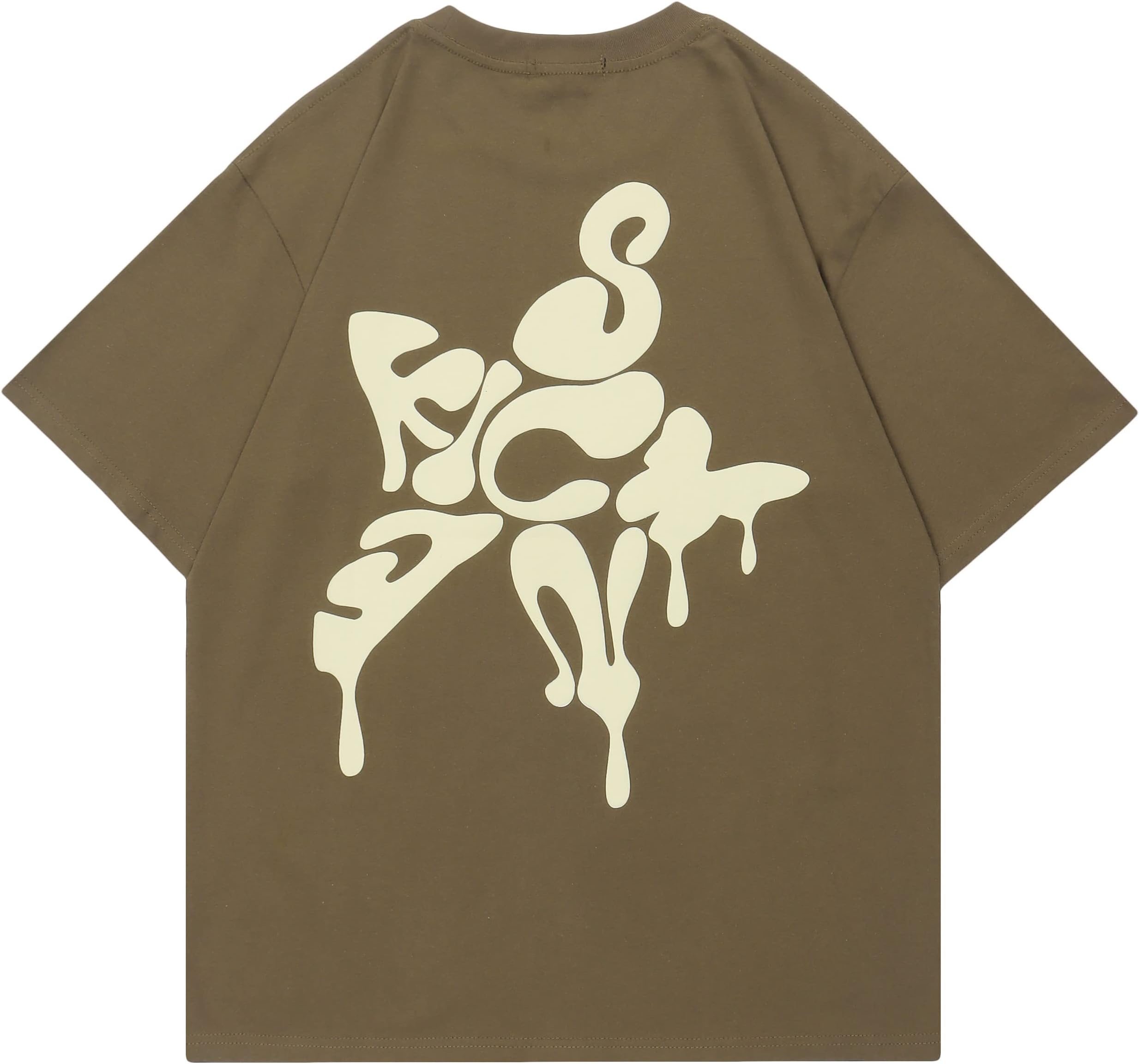 RapidstreetMen Harajuku Streetwear T-Shirt Embryo Made Printed Aesthetic Graphic Tee Shirt