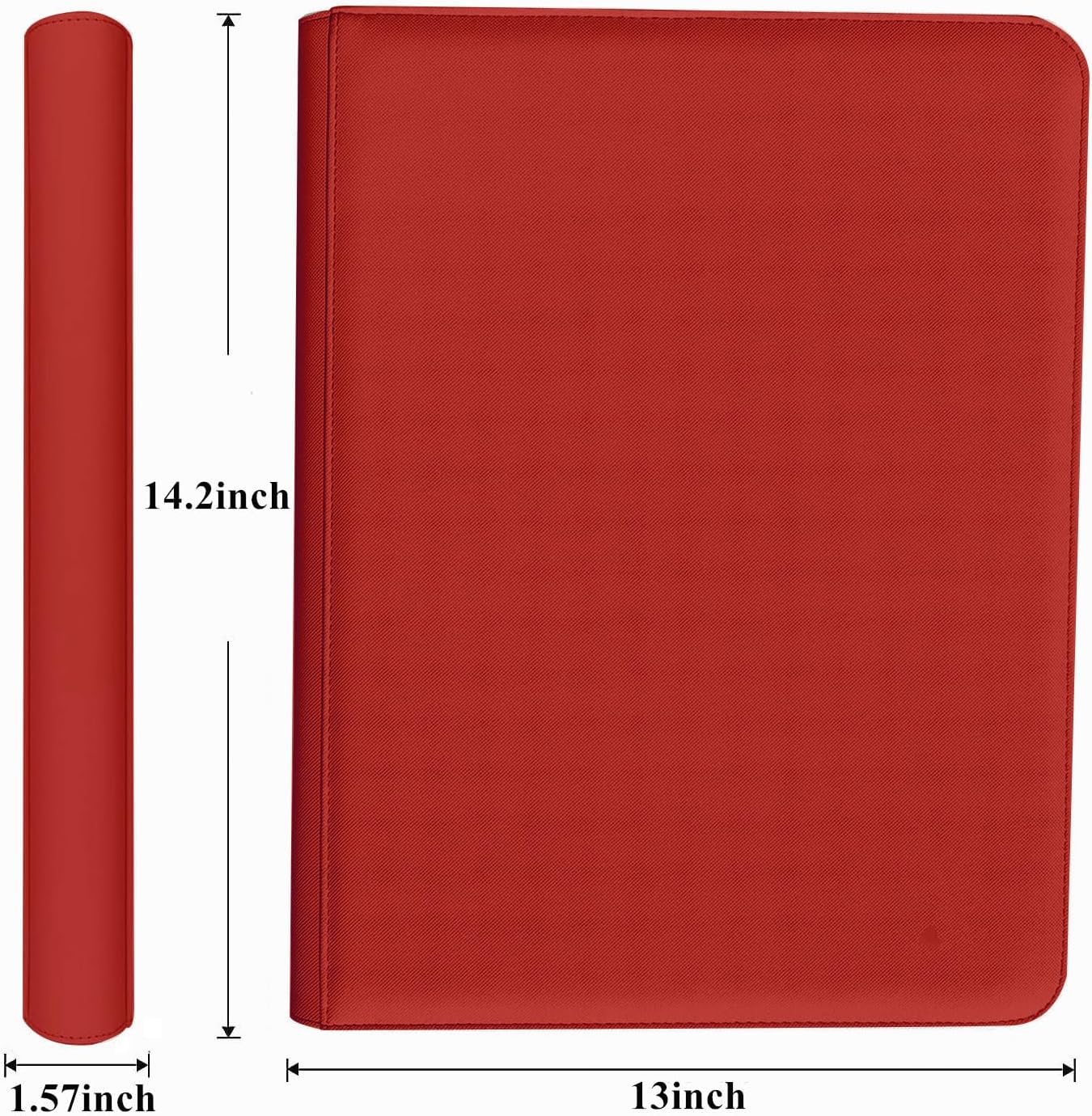 12 Pocket 720 Pockets Trading Card Binder, Ringless Side Loading Card Holder Album, Trading Card Album Fit for YuGiOh, MTG, TCG, Game Cards, Sports Cards, Business Cards (Red)