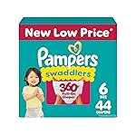 Pampers Diapers - Swaddlers 360 - Size 6, 44 Count, up to 100% Leakproof Comfy Dry Fit, Designed for Easy Changes, Pull On Baby Diaper (Packaging May Vary)