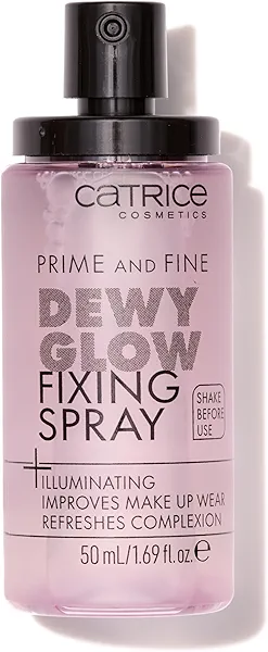 Catrice | Prime & Fine Illuminating Dewy Glow Spray | Transparent and Fast Drying Fixing Spray| Paraben Free & Vegan | Cruelty Free (Pack of 1)