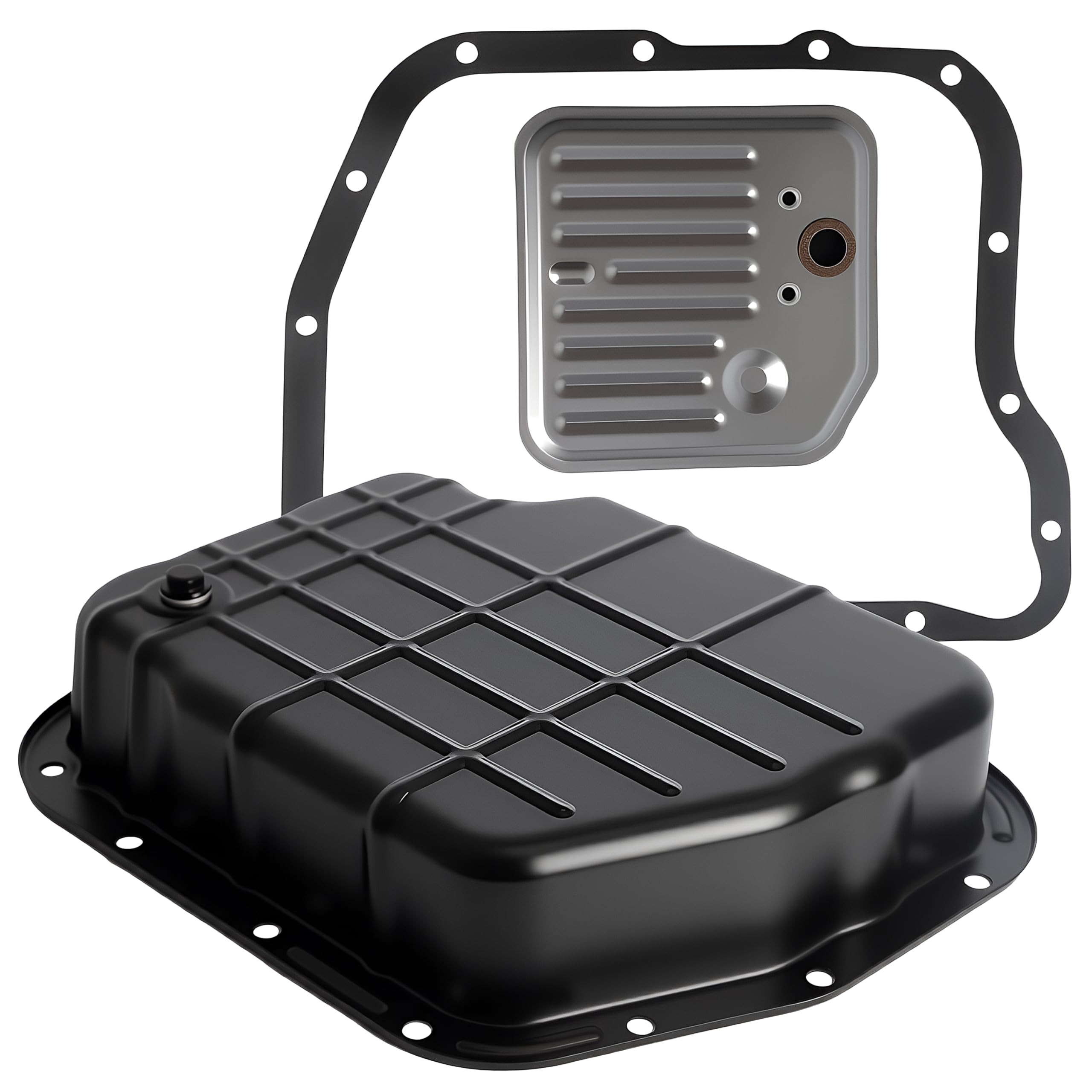 Photo 1 of ***LIKE NEW/OPEN BOX***
Riyhch Transmission Oil Pan with Gasket, Drain Plug & Transmission Filter, for 46RE 47RE 48RE, for Dodge Ram 1500 2500 3500 1998-2006, for Dakota Durango 1998-2003, 4.7L 5.2L 5.9L 6.7L 8.0L 8.3L