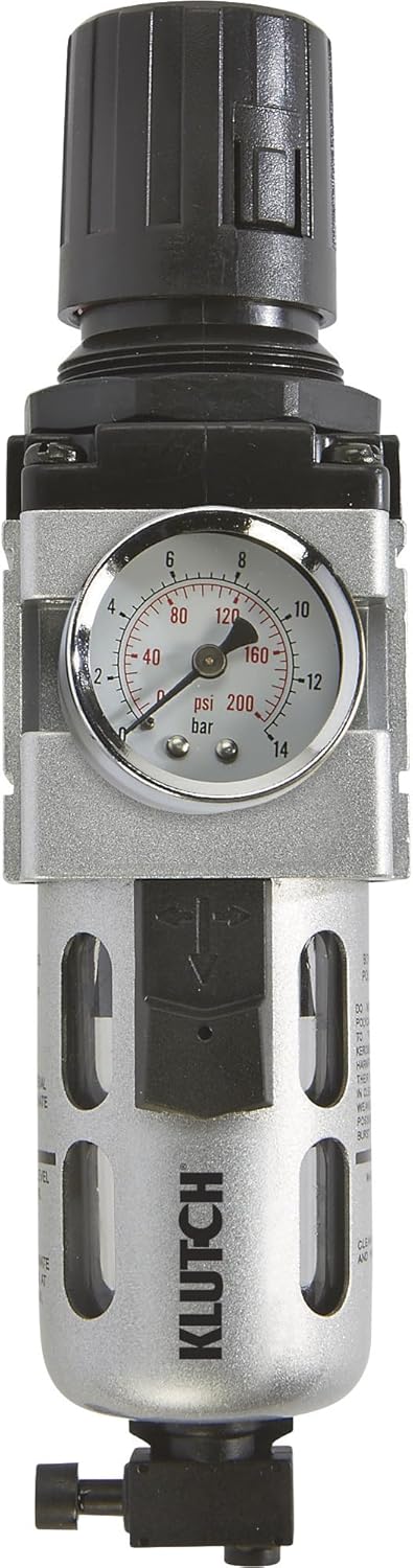 Klutch Air Filter-Regulator Combo - 3/8in. NPT, 77 CFM