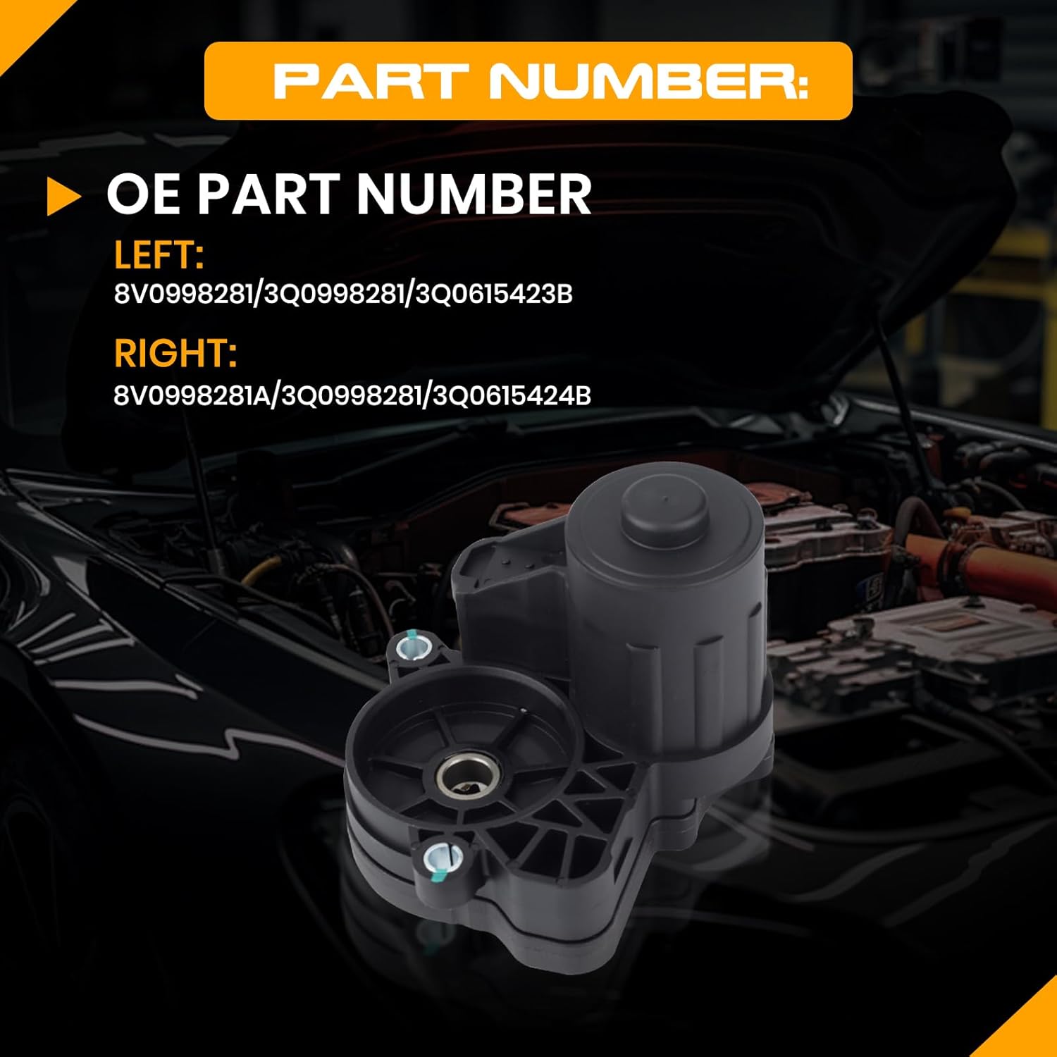 8V0998281A Left & Right Parking Brake Actuator Motor Fit for Volkswagen Jetta/Tiguan/Atlas/Arteon/E-Golf for Audi A3/Tt/S3/Rs3/Q2L/A3 Sportback Replace 8V0998281 (8V0998281)