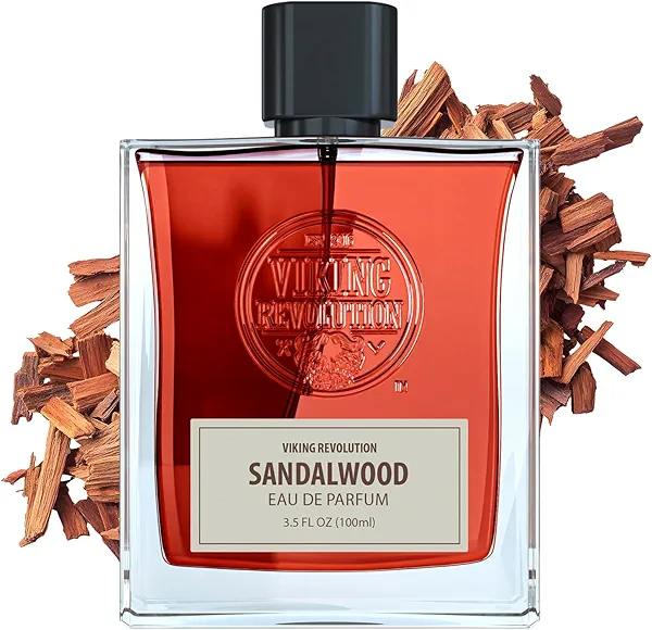 Viking Revolution Sandalwood Cologne for Men - Eau de Parfum - Woody Sandalwood Perfume with Notes of Cedar, Cypress, Plum Blossom, Lemon, Balm, Vanilla - Gifts for Men 3.5 Fl Oz