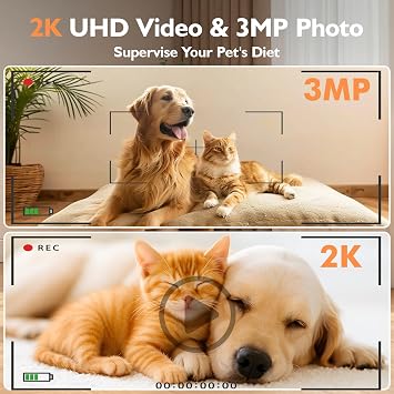 Automatic Cat Feeder with 2K HD Night Vision Camera