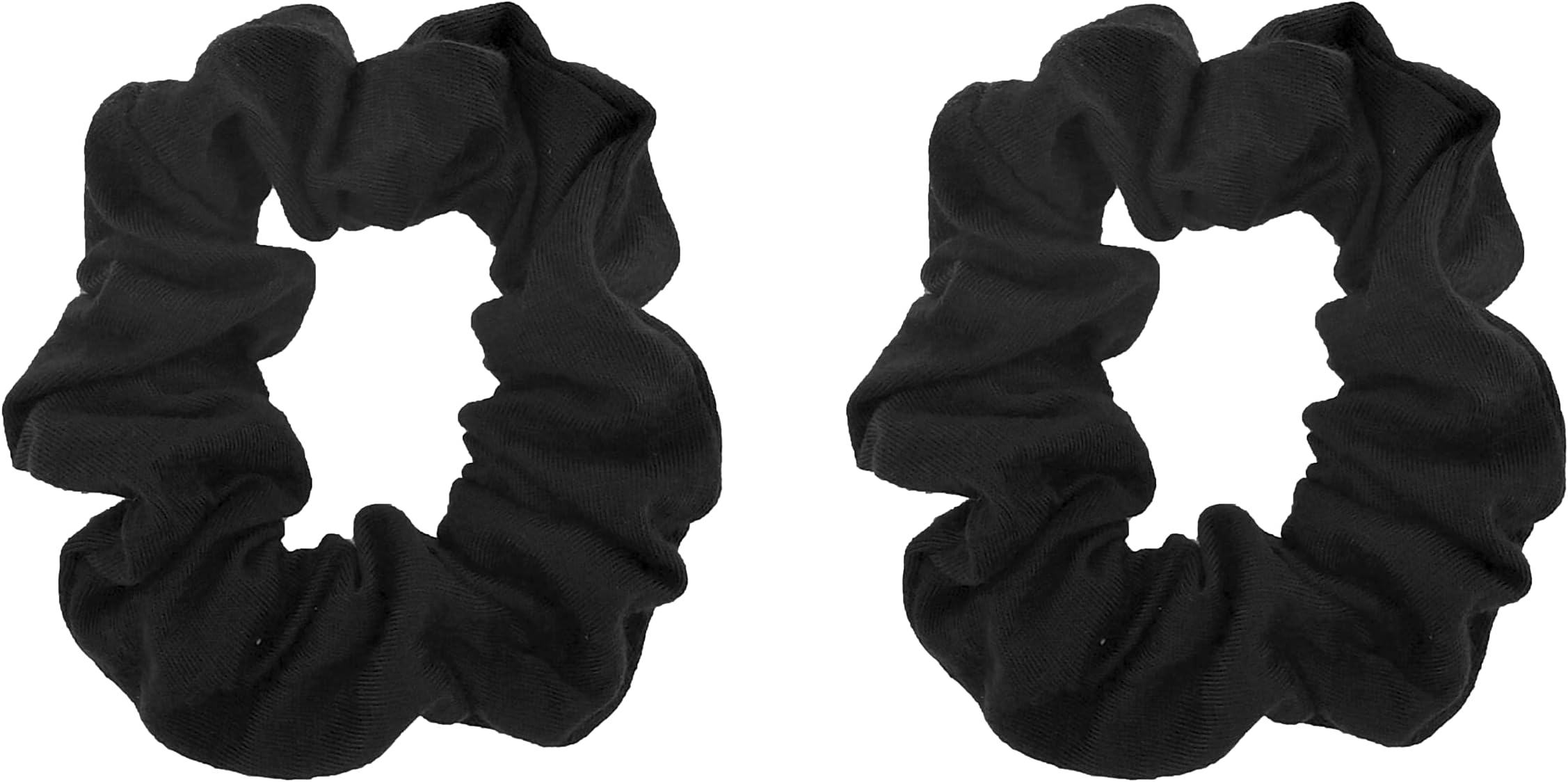 Set of 2 Solid Scrunchies (Black)