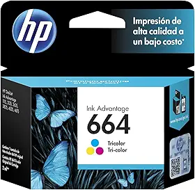 HP Cartucho De Tinta 664 Tricolor