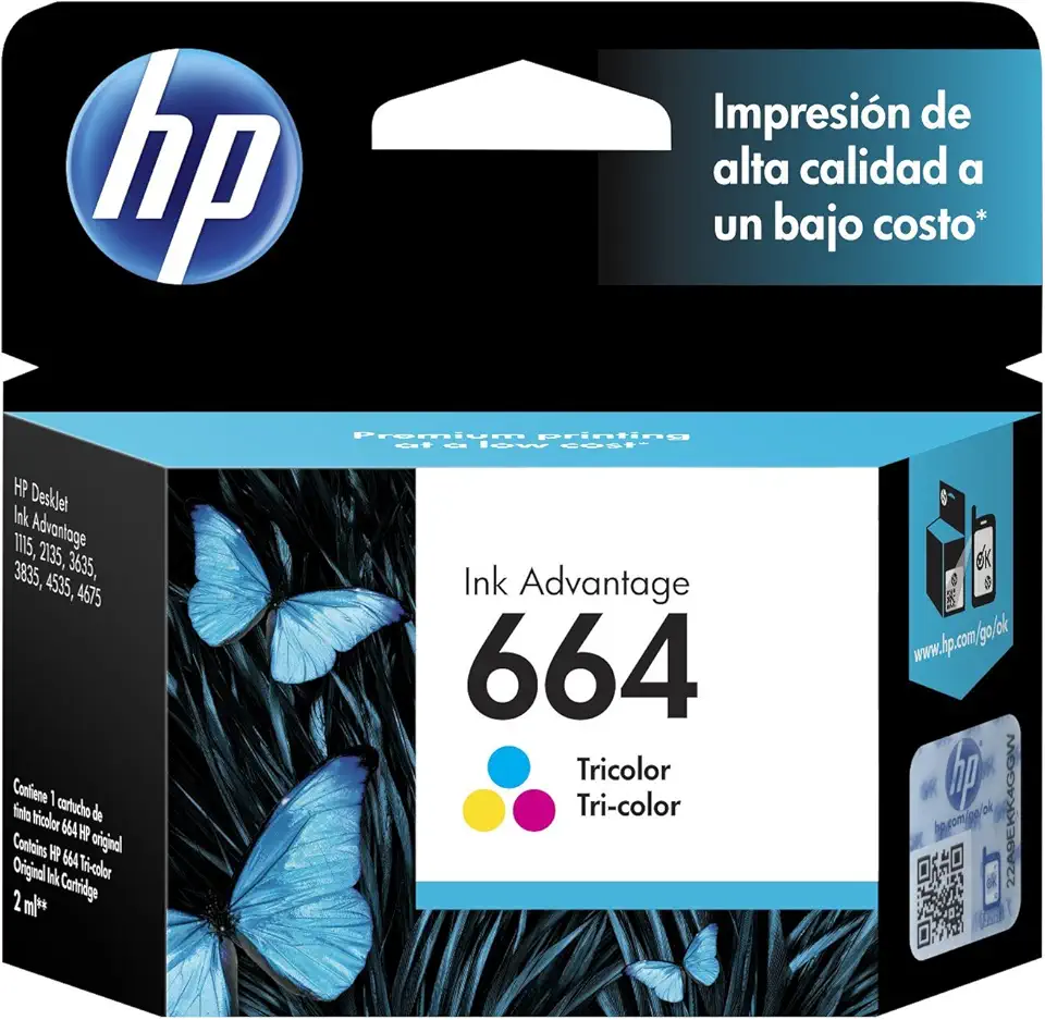 HP Cartucho De Tinta 664 Tricolor