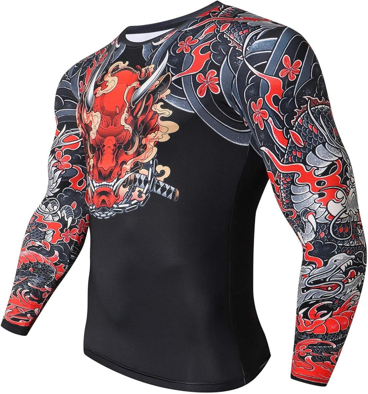Red Plume Cool Dry Compression Long Sleeve Baselayer Athletic Sports T-Shirts/Compression Crew Neck Long Sleeve T-Shirts : Clothing, Shoes & Jewelry
