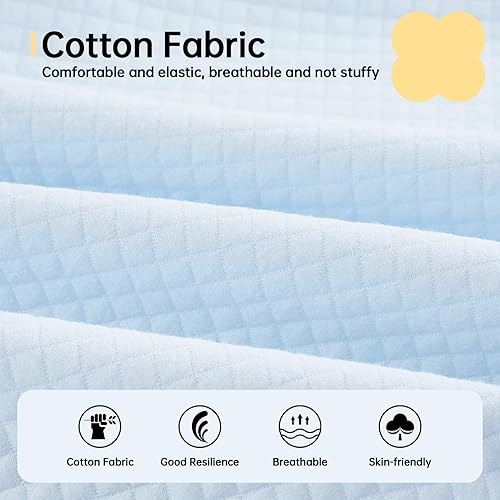 QBLEEV Parrot Anti-Scratch Shoulder Protector, Bird Diaper Poop Cover Pad for Parakeets Cockatiels Conures, Cotton Shawl Cape for Birds to Stand on Shoulders, Pet Arm Guard for Lovebirds Finches Macaw(Blue)