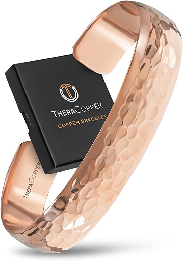 TheraCopper Pure Copper Bracelets for Women & Men, Cuff | 100% Real Copper Bracelet for Men & Women - Raw, Solid & Uncoated, Authentic Tibetan Handmade Jewelry, Adjustable Cuff Bangle