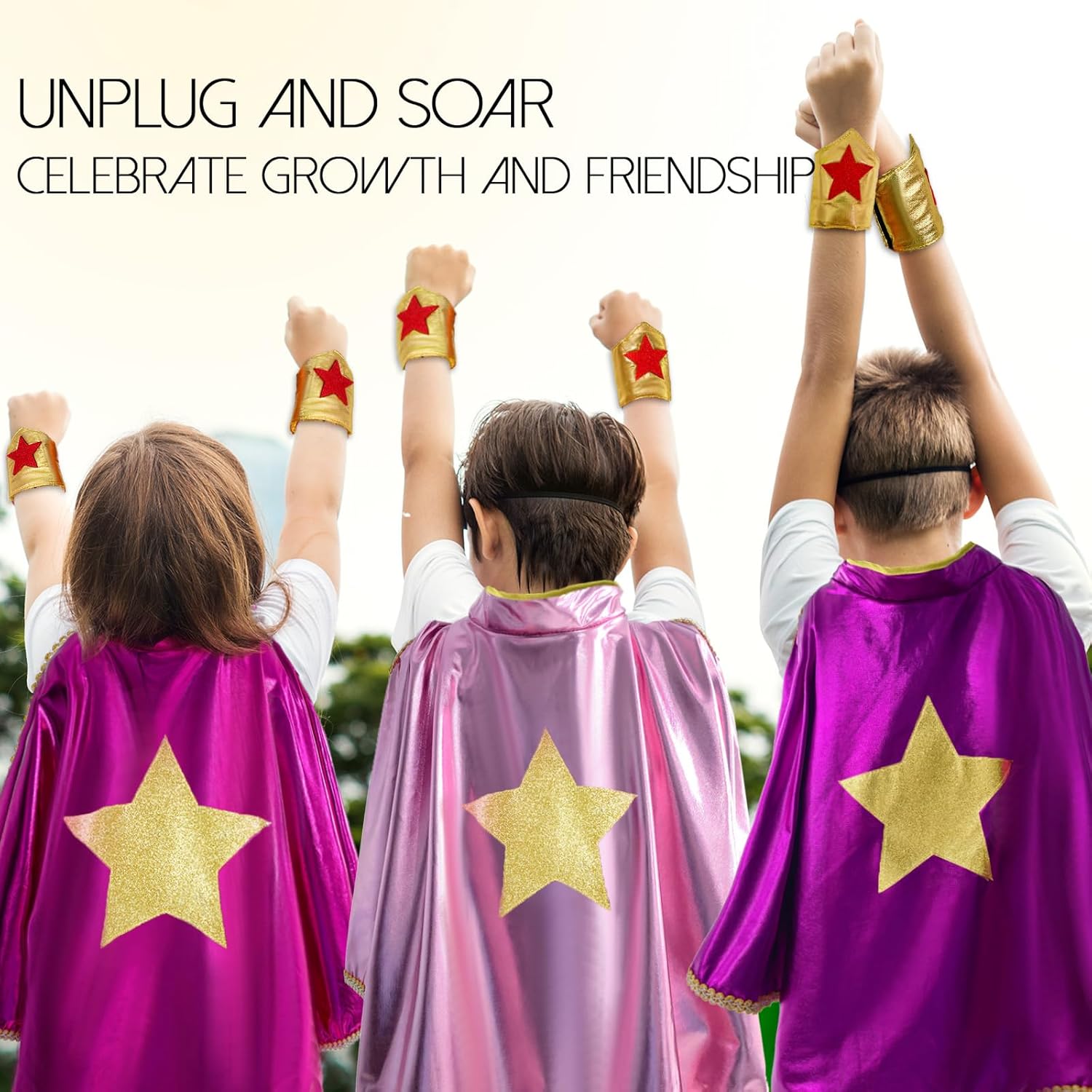 iROLEWIN Wonder Star Superhero-Costumes for Girls Dress-Up Super-Hero-Capes for Kids Tiara Tutu as Christmas Birthday Gifts - Image 8