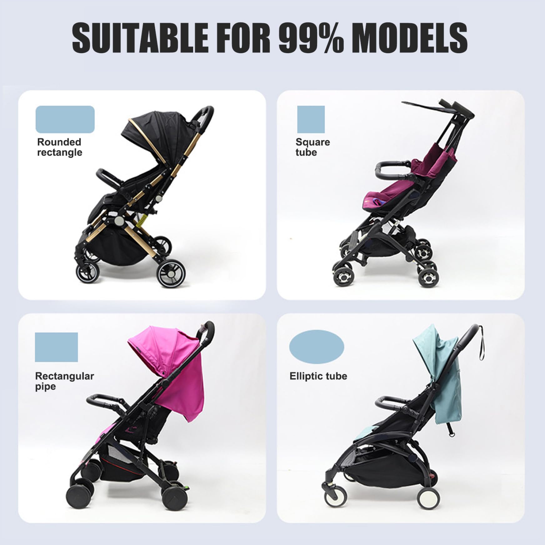 Poignée de poussette pour protection de sécurité des tout-petits Poignée poussette pour bébé avec angle réglable Installation et retrait faciles Produits sécurité anti-chute pour bébés pour p