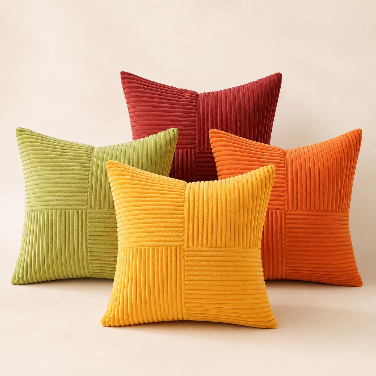 Topfinel Fall Burnt Orange Decorative Throw Pillows Covers Set of 4
