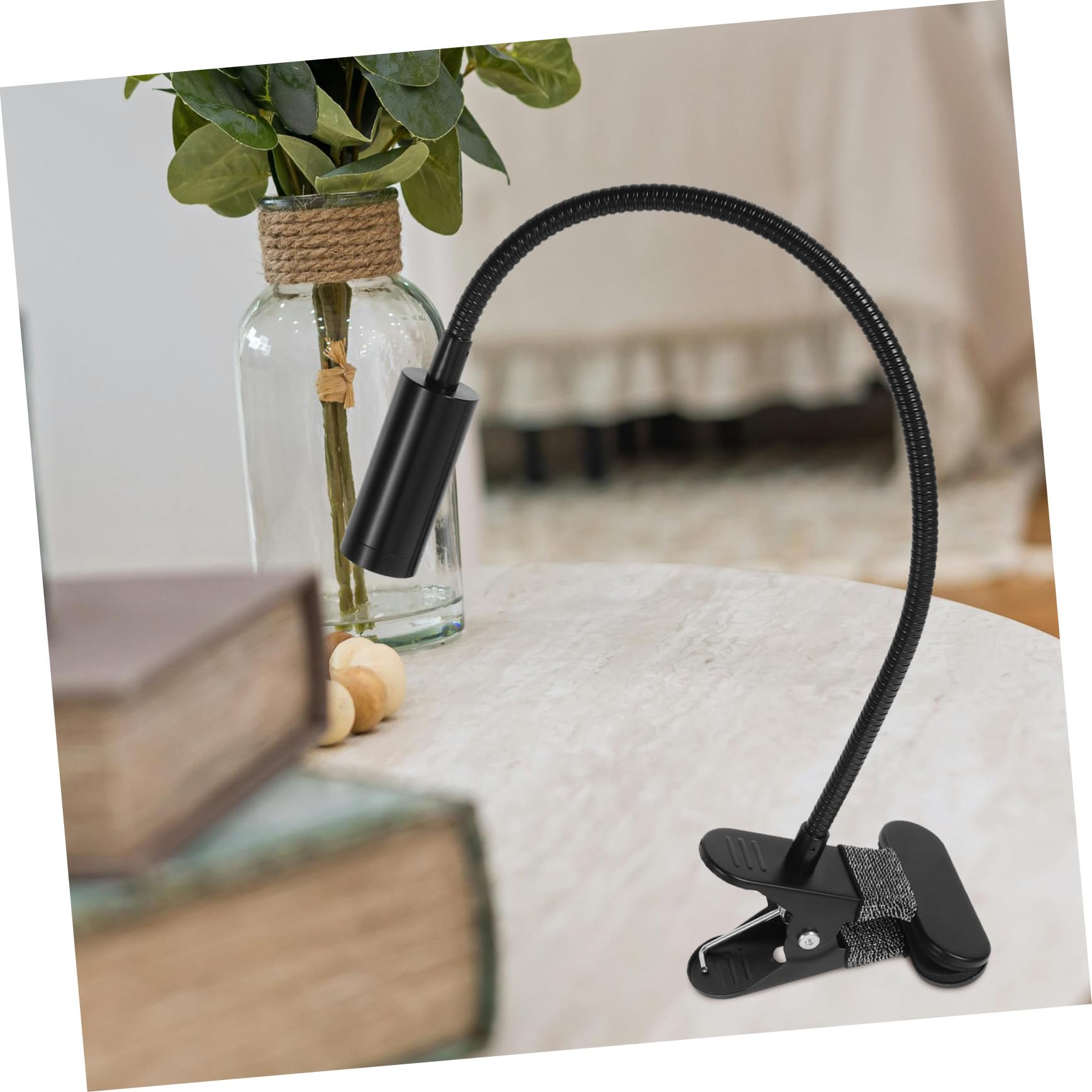 Lampada LED da Lettura Clip 3w, Collo Flessibile Nero